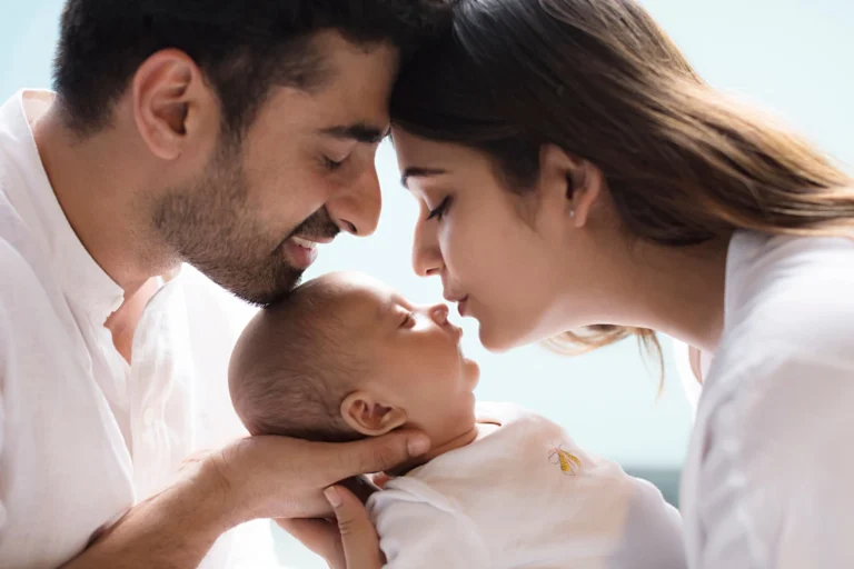 Parents with their newborn