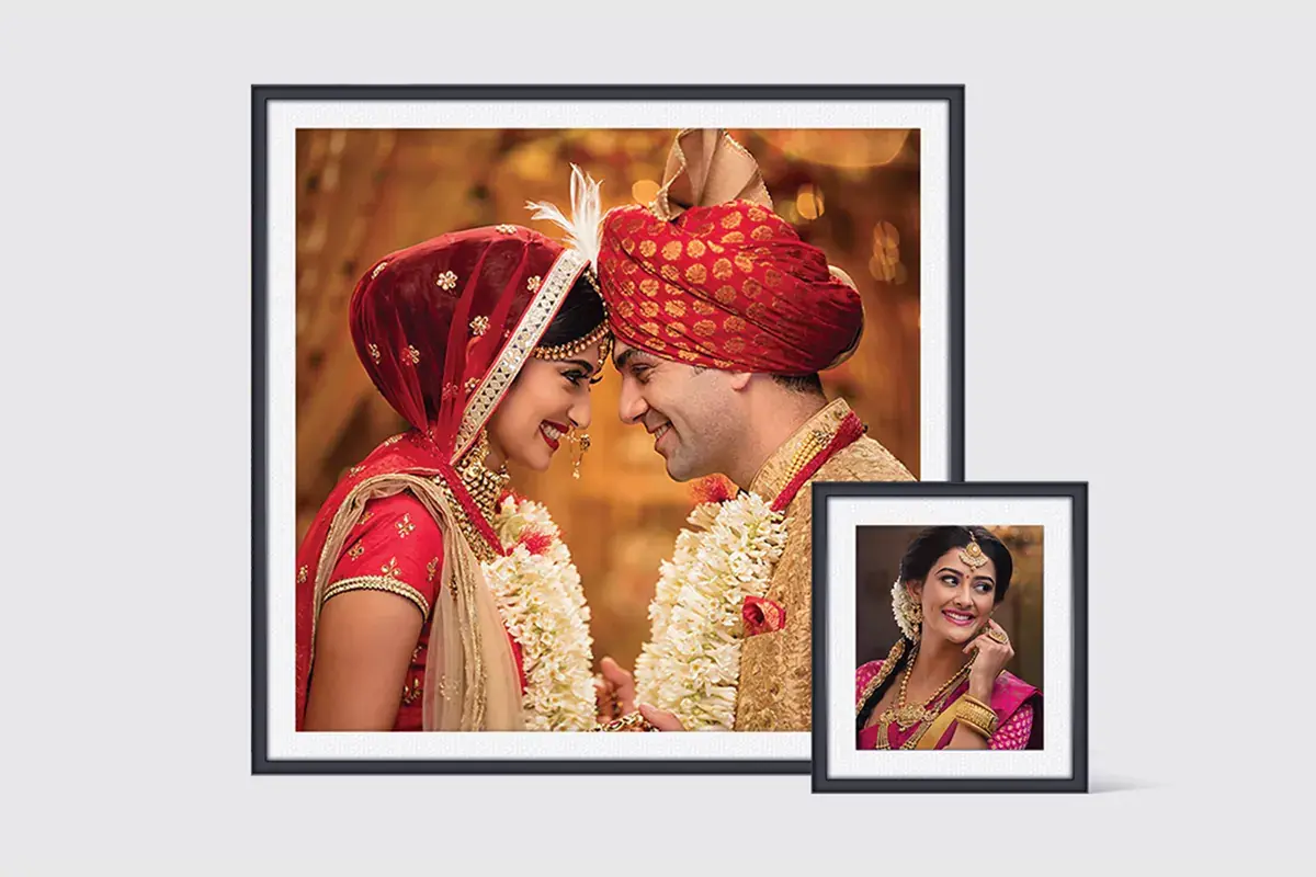 Pro Lab framed wedding portraits