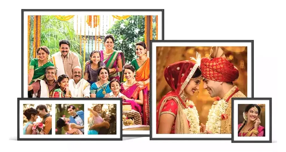 Framed photo prints in several sizes